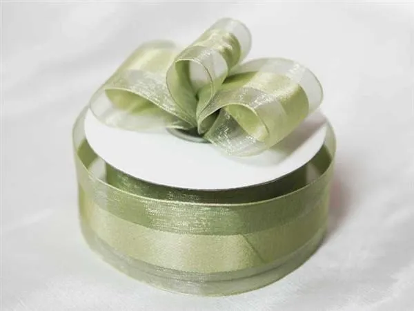 10 Yards 1.5" DIY Moss/Willow Satin Center Ribbon For Craft Dress Wedding