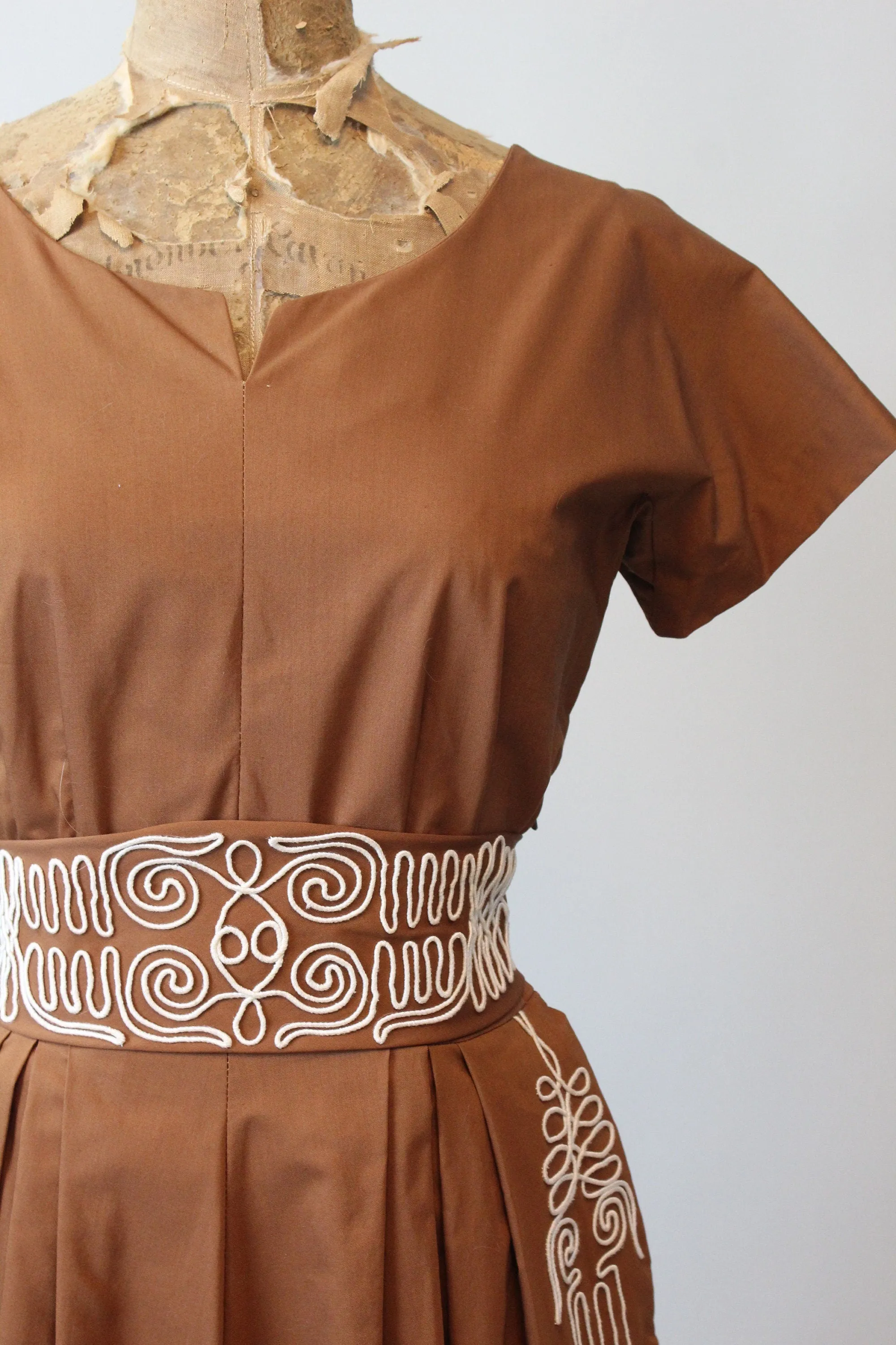 1950s ANN FOSTER soutache dress medium | new spring