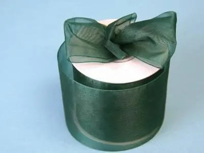 25 Yard 2.75" DIY Hunter Green Organza Ribbon With Satin Edges For Craft Dress Wedding