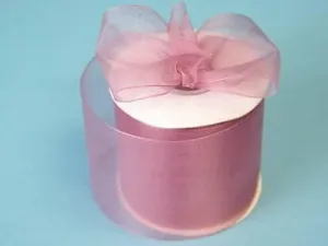 25 Yard 2.75" DIY Mauve Organza Ribbon With Satin Edges For Craft Dress Wedding( Sold Out )