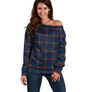 Agnew Tartan Off Shoulder Women Sweater