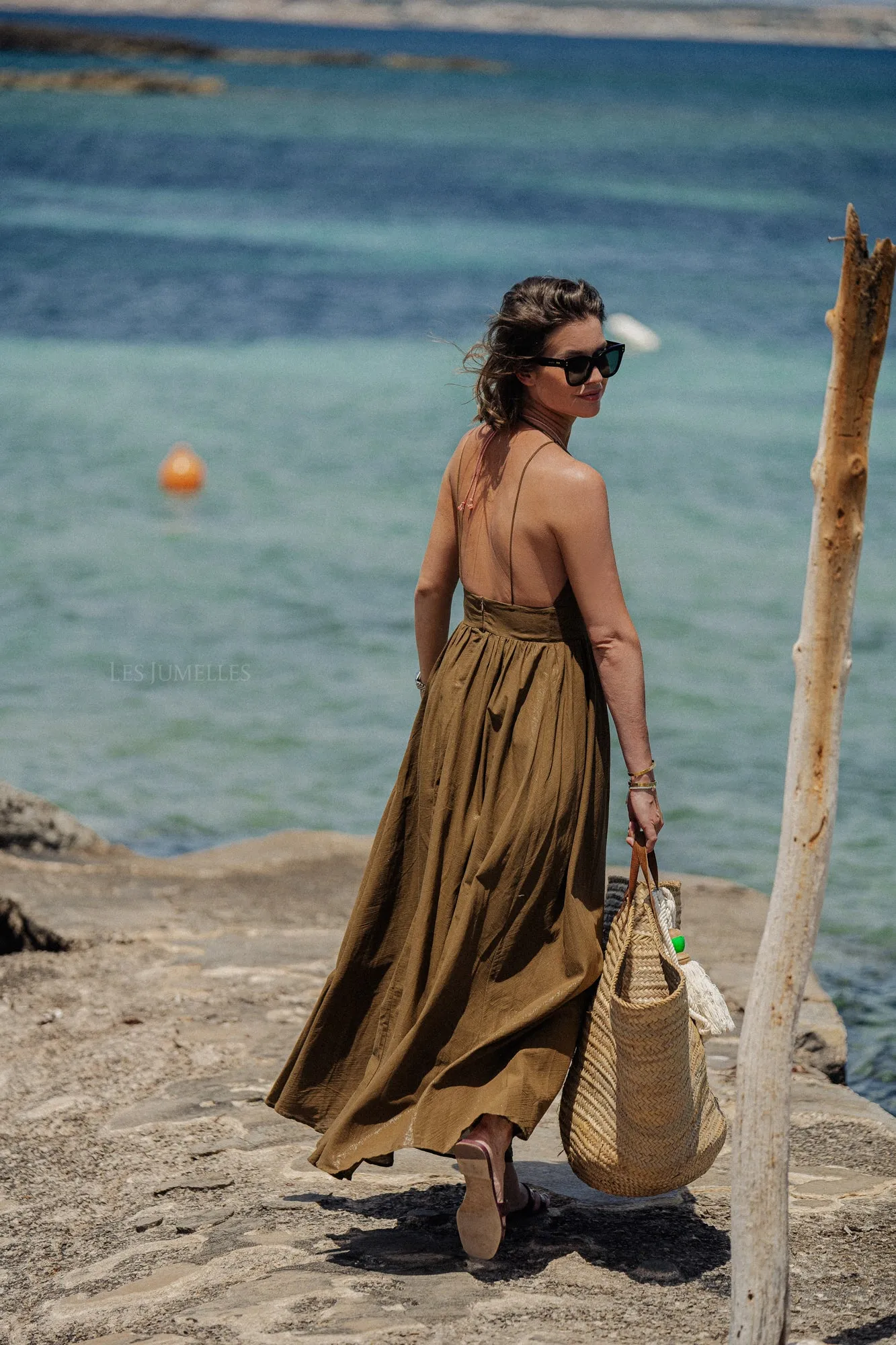 Alexandra maxi dress military brown