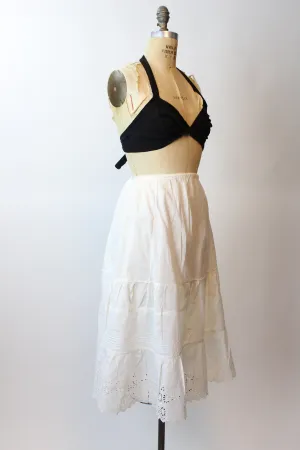 ANTIQUE 1910 EYELET cotton skirt all sizes | new spring summer