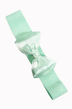 Bella Bow Belt in Mint by Banned