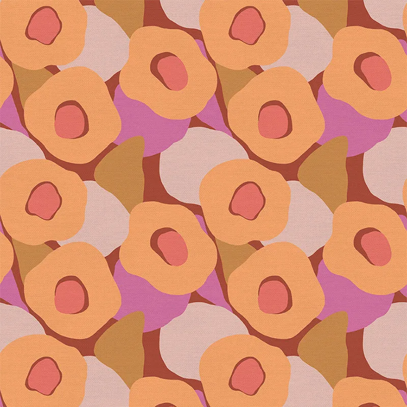 Block Floral - Orange