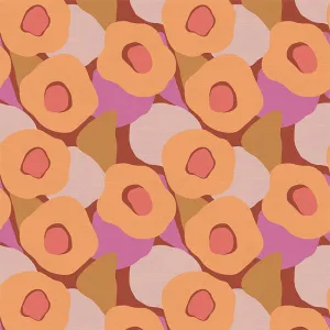 Block Floral - Orange