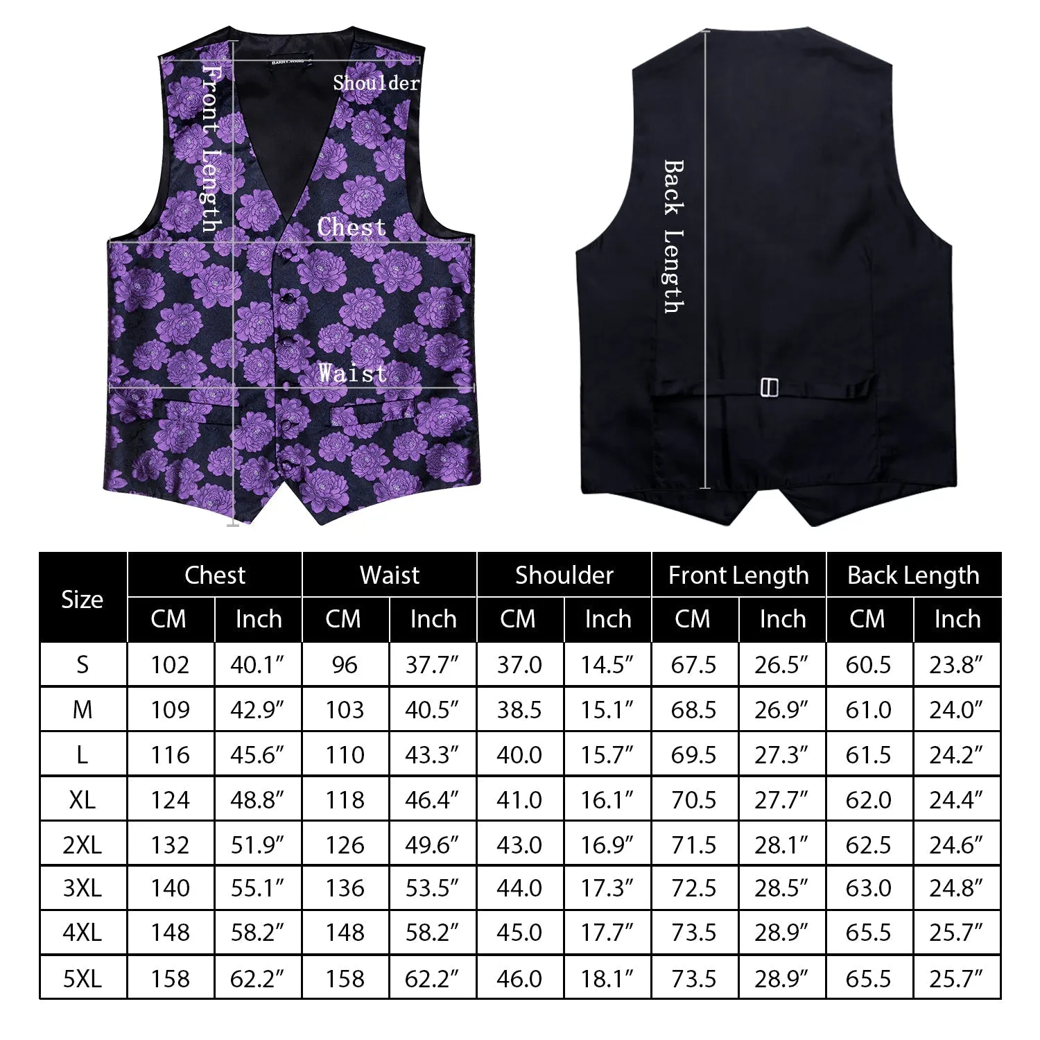 Blue Black Novelty Jacquard Men's Single Vest