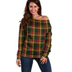 Buchanan Tartan Off Shoulder Women Sweater