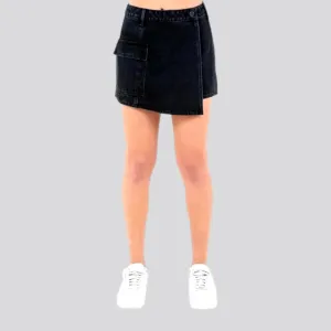 Casual chic denim jeans skort