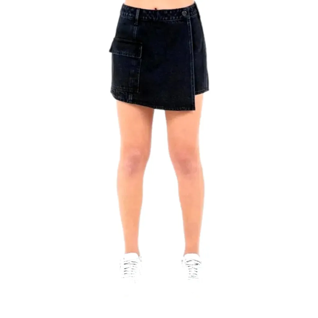 Casual chic denim jeans skort