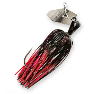 ChatterBait Elite Lures - 1-2 oz Weight, 5-0 Gamakatsu Hook, Black-Red, Per 1