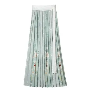 Chinese Style Han Element Printed Pleated Skirt for Women Multiple Styles Available- Clearance Special