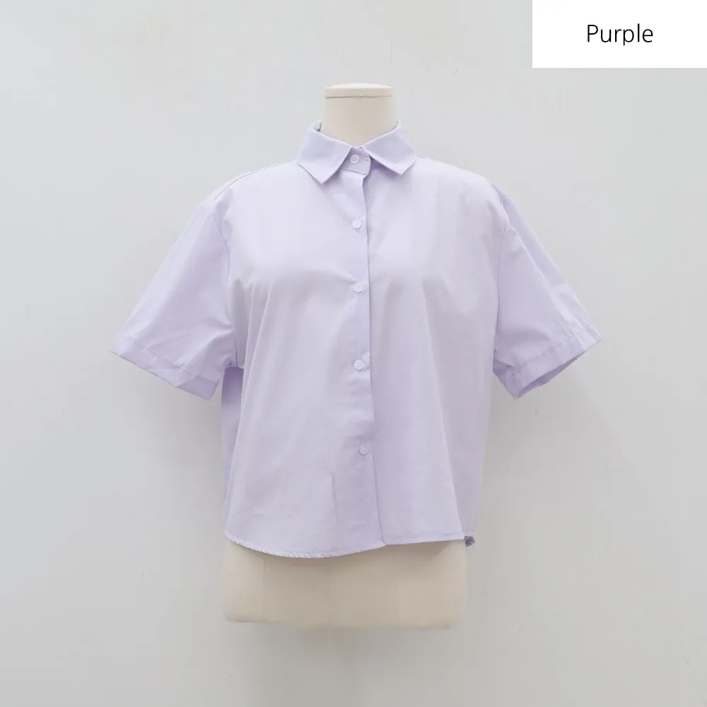 Daily Cropped Button Down Shirt BA13