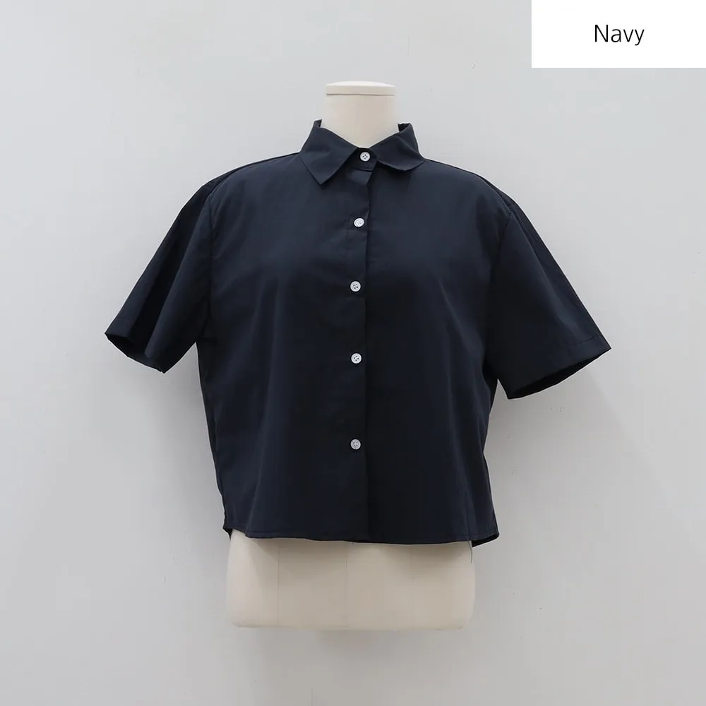 Daily Cropped Button Down Shirt BA13