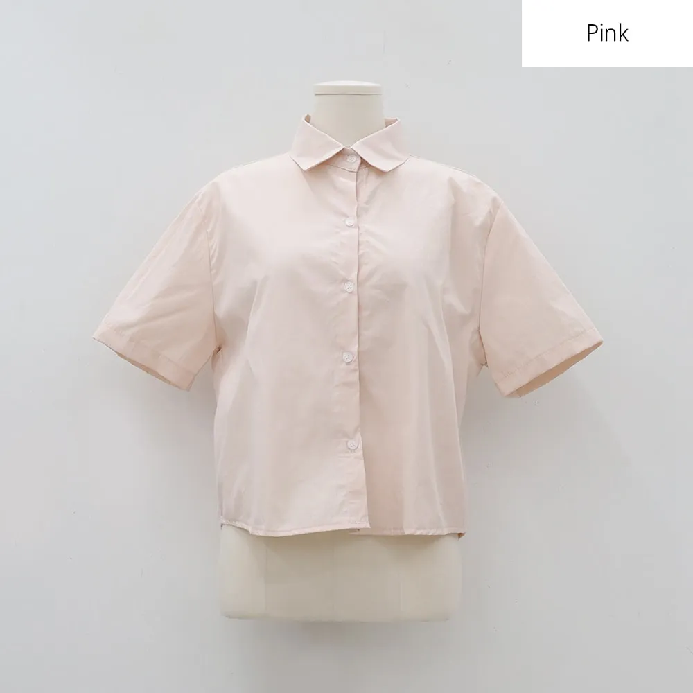 Daily Cropped Button Down Shirt BA13