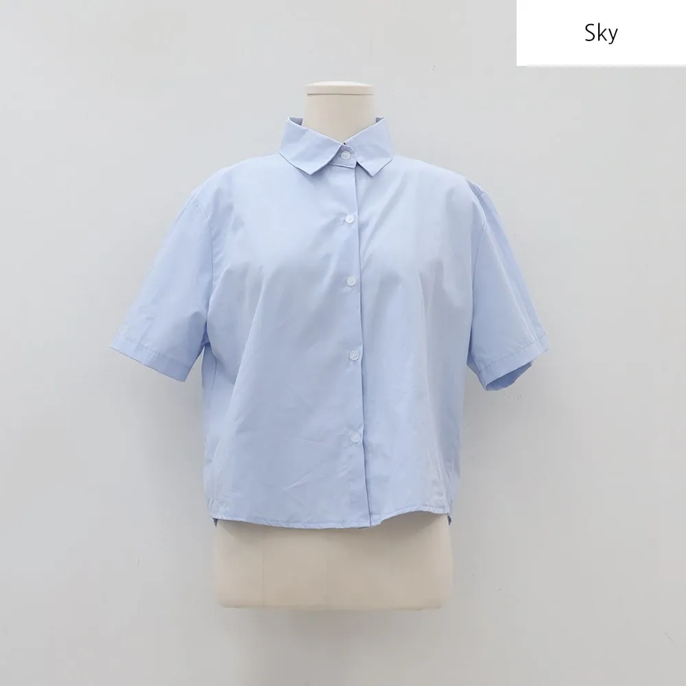 Daily Cropped Button Down Shirt BA13