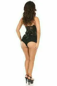 Daisy Corsets Lavish Black Patent PVC Underwire Bustier