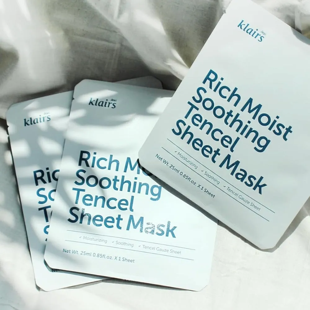 Dear, Klairs Rich Moist Soothing Tencel Sheet Mask 25ml