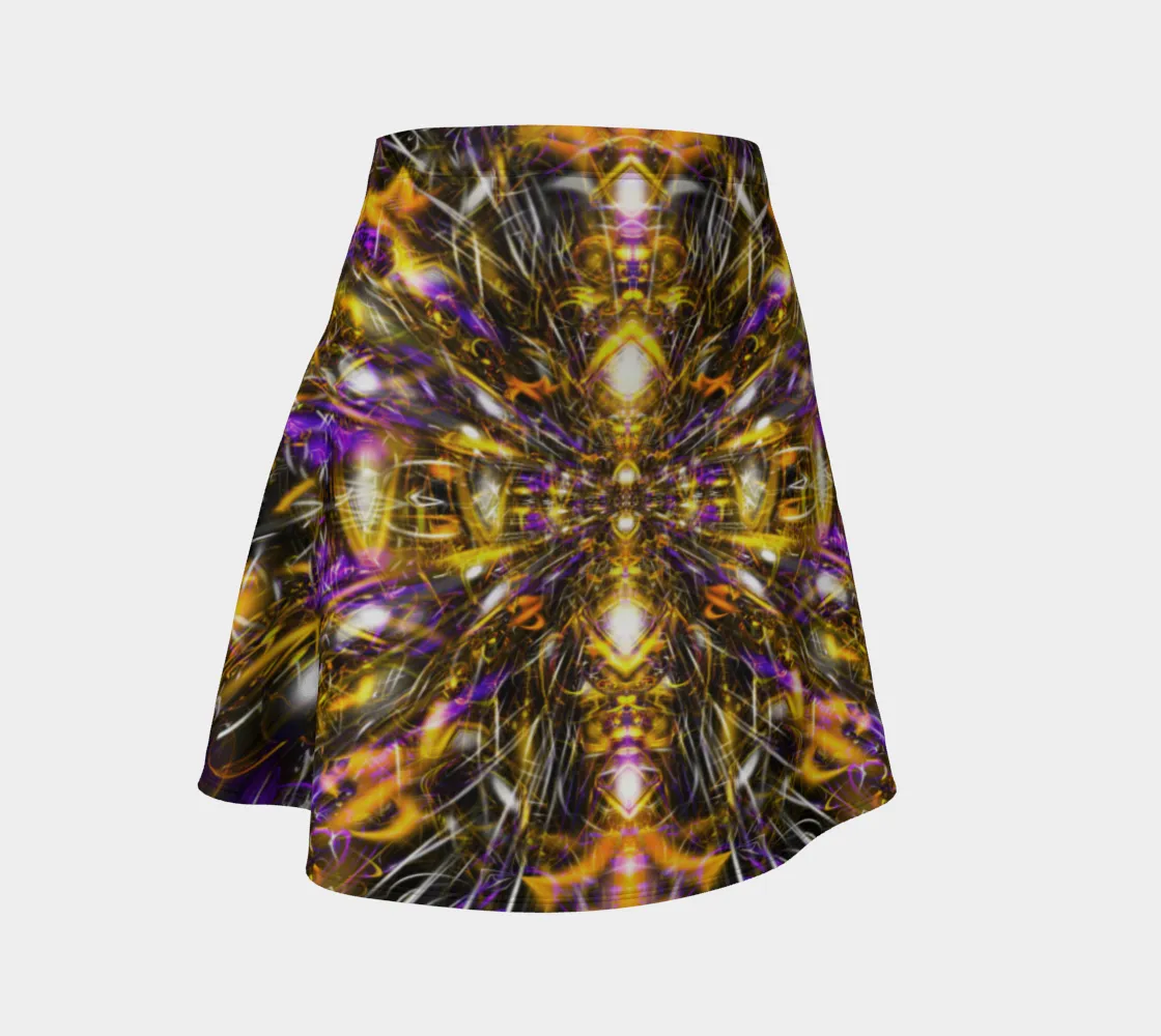 DIAMONDS AND THUNDERBOLTS FLARE SKIRT