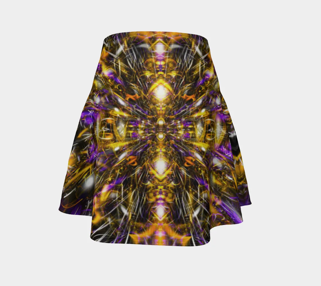 DIAMONDS AND THUNDERBOLTS FLARE SKIRT