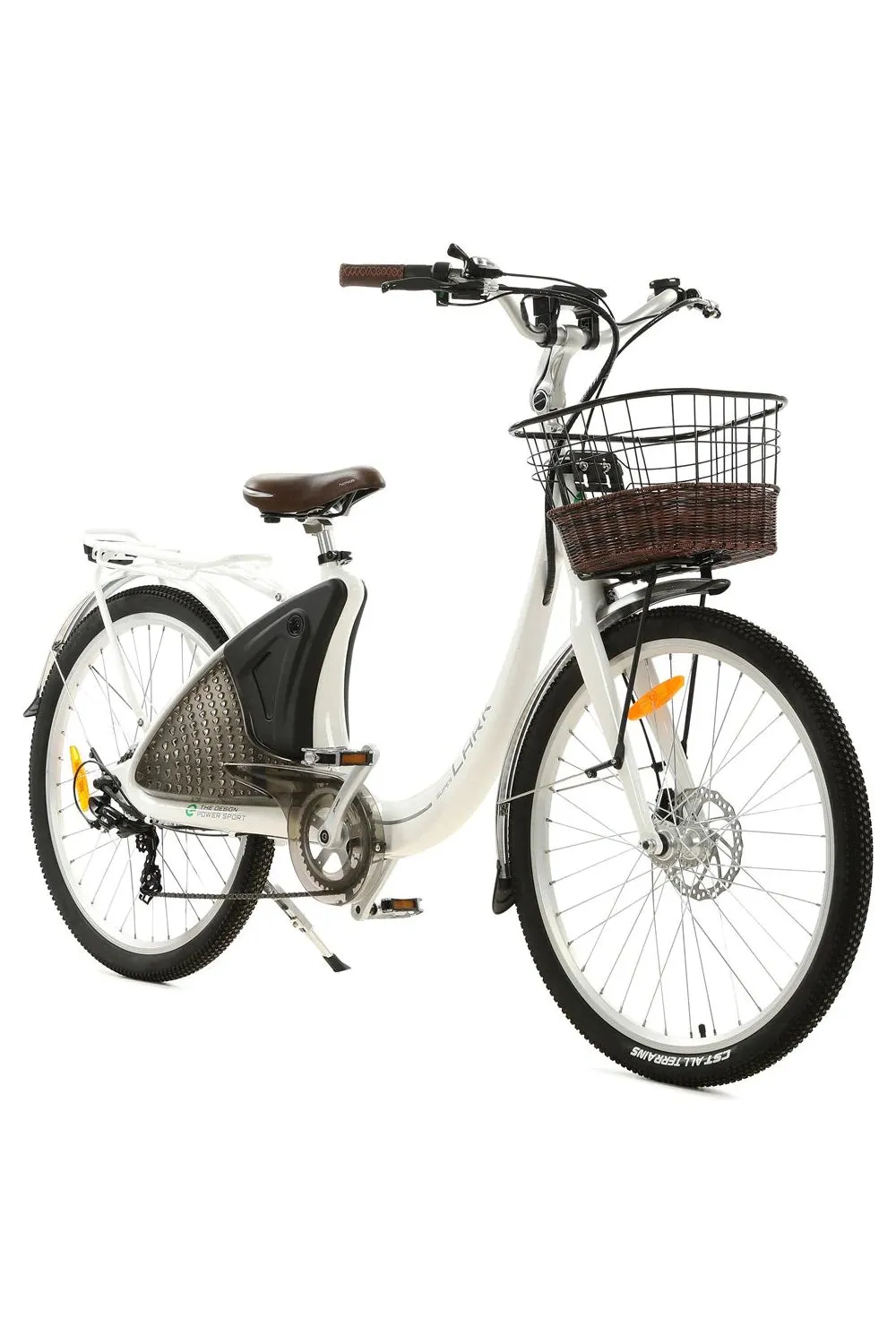 Ecotric Lark 36V/10Ah 500W Electric City Bike with Basket and Rear Rack