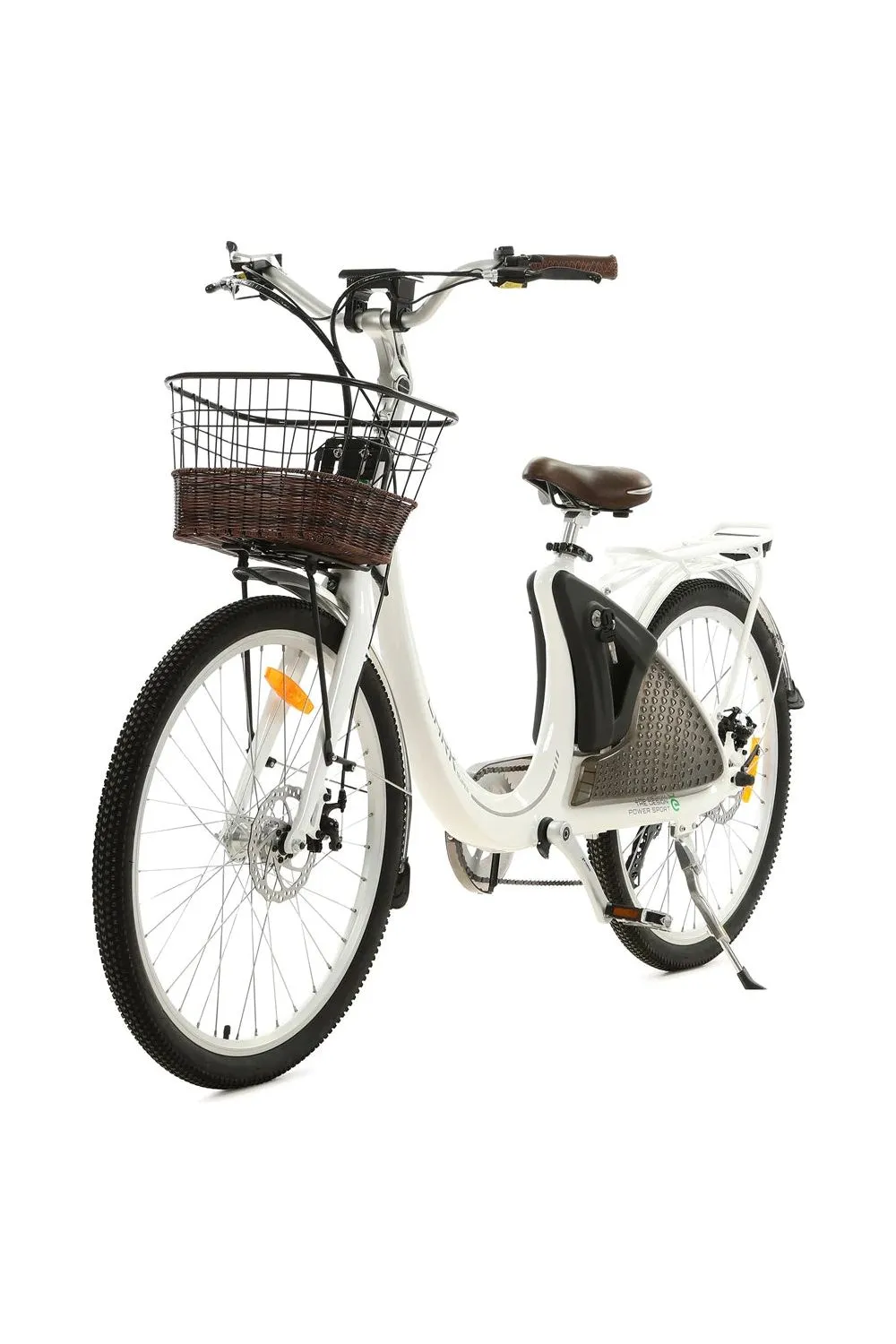 Ecotric Lark 36V/10Ah 500W Electric City Bike with Basket and Rear Rack