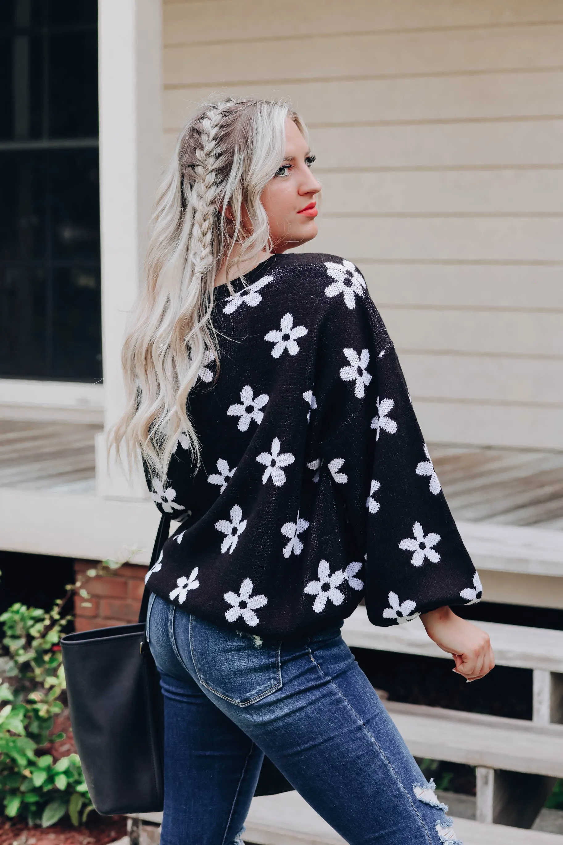 Field of Flowers Sweater - Black