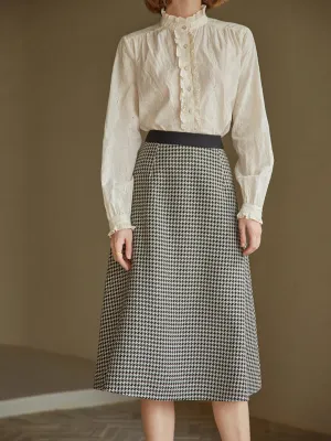 【Final Sale】 Dawn Houndstooth Skirt