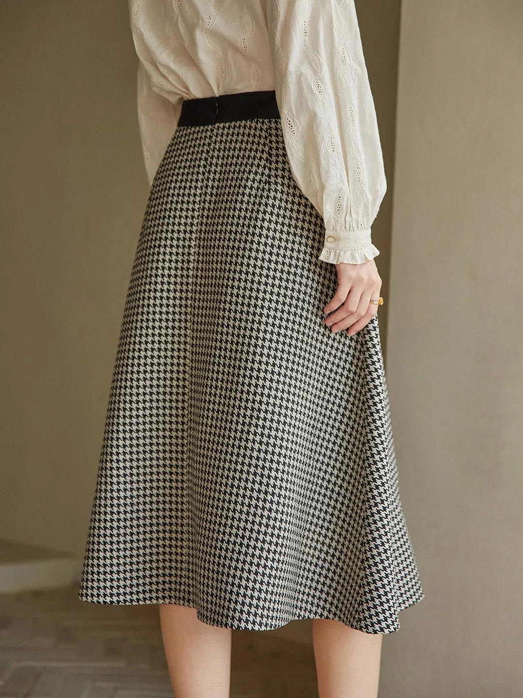 【Final Sale】 Dawn Houndstooth Skirt