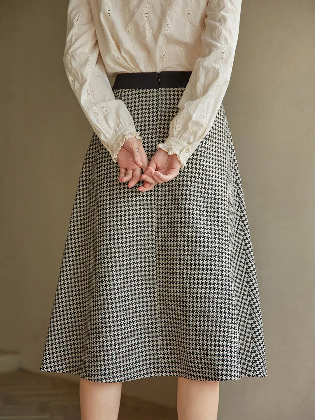 【Final Sale】 Dawn Houndstooth Skirt