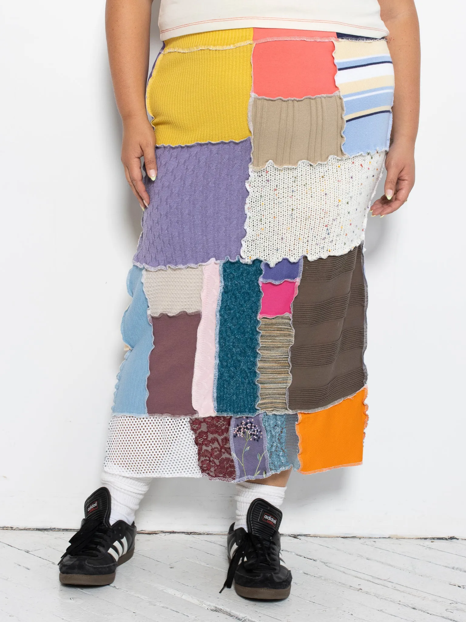 FiOT - Rainbow Patchwork Skirt (1X-3X)