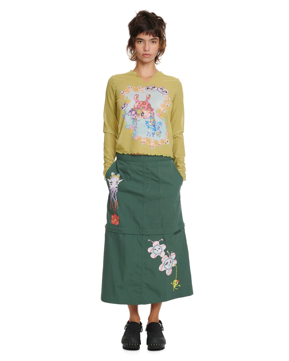 Gaspar Convertible Skirt - Forest Green