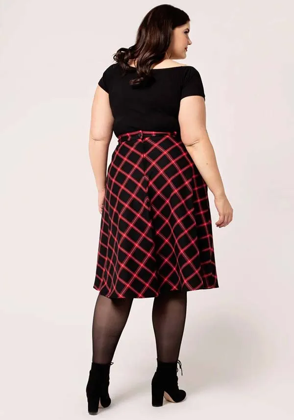 Janine [Black/Red] | SKIRT