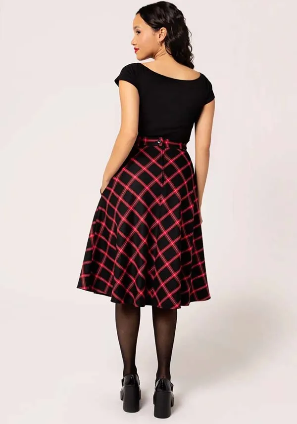 Janine [Black/Red] | SKIRT