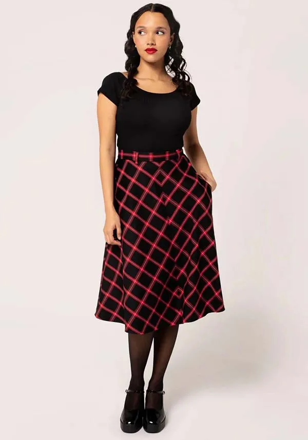 Janine [Black/Red] | SKIRT