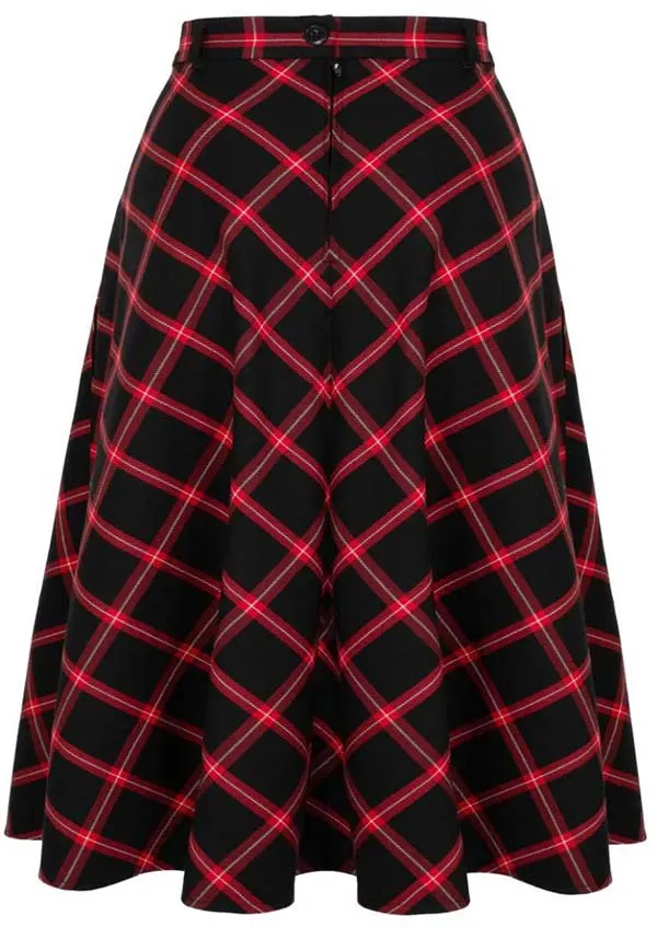 Janine [Black/Red] | SKIRT