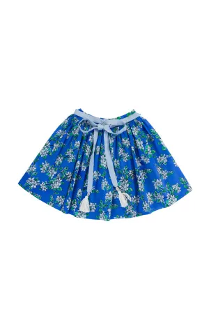 kahlo skirt periwinkle almond blossom