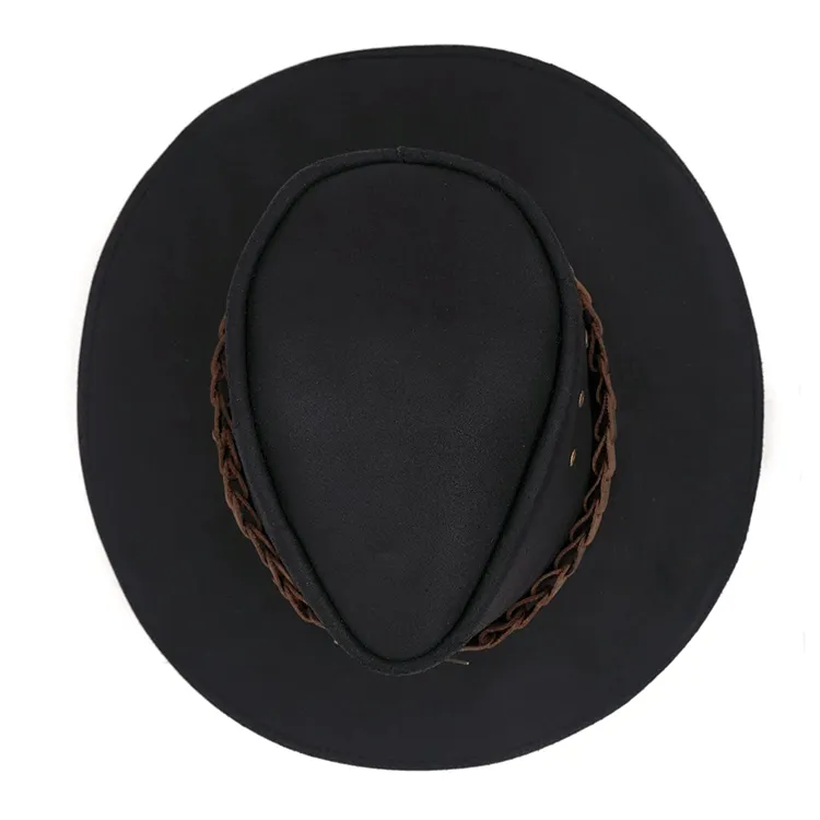 Kakadu Brumby Shapeable Leather Hat - Black