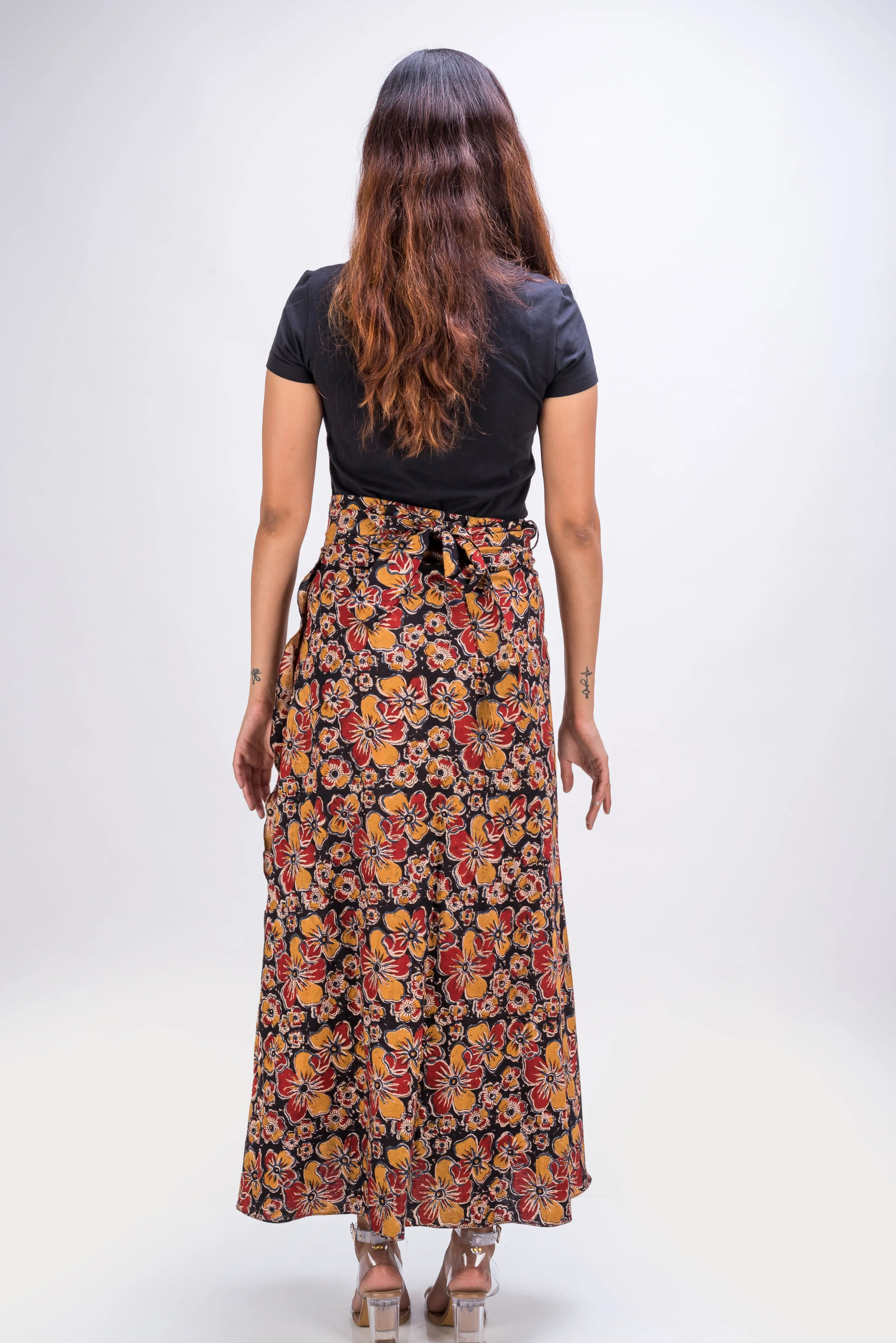 KK3005 Wrap Skirt - Big Flowers