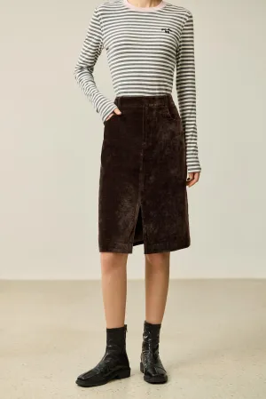 LILY Elegant Corduroy-Style Skirt