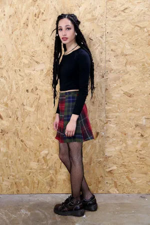 LOOT LABEL Panelled Tartan Mini Skirt