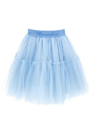 MONNALISA Light blue Silk-touch tulle skirt