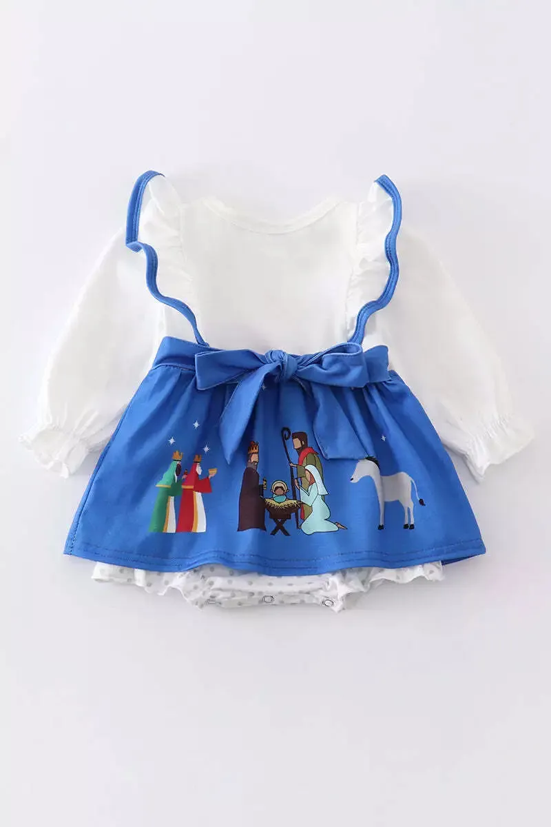 Nativity Ruffle Girl Bubble