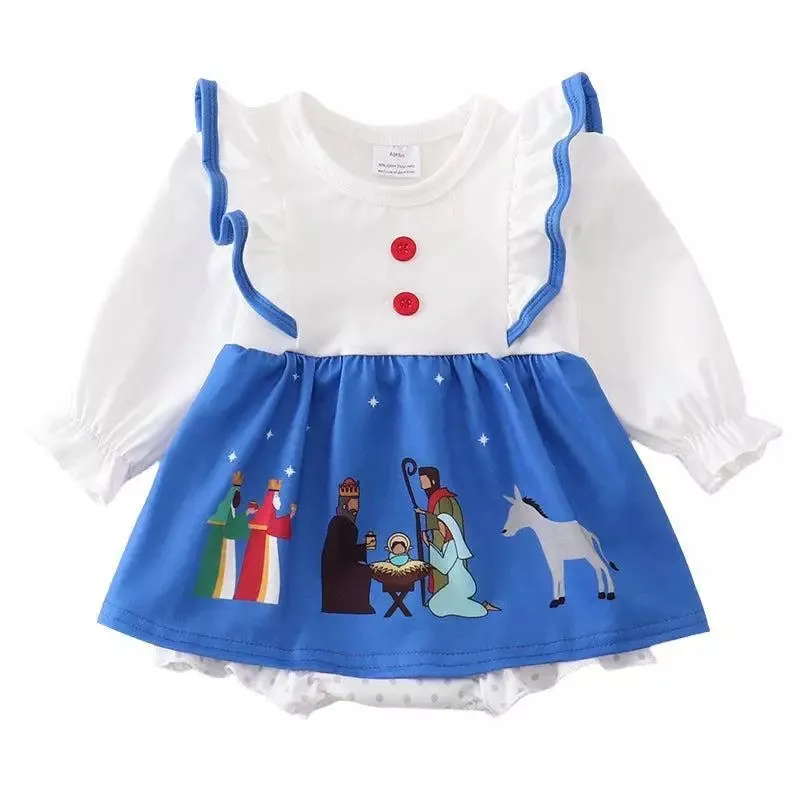 Nativity Ruffle Girl Bubble