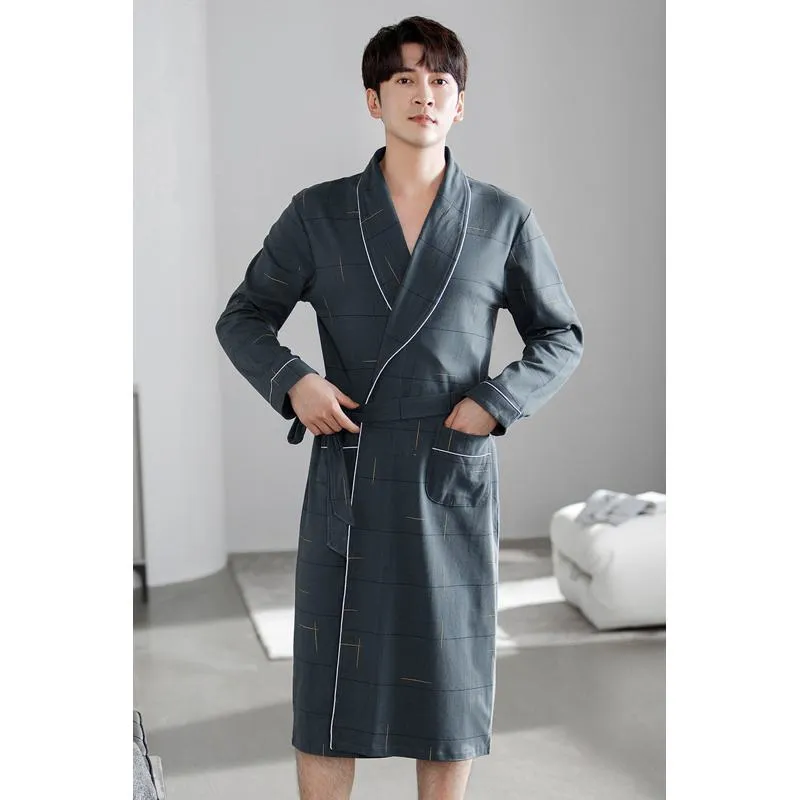 Noble Belted Cotton Night Robe