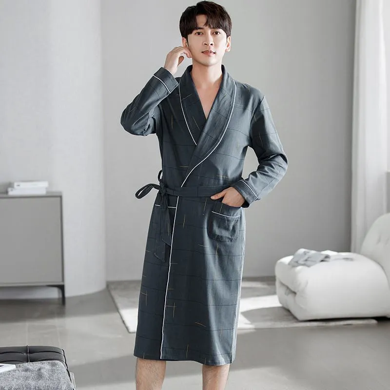 Noble Belted Cotton Night Robe