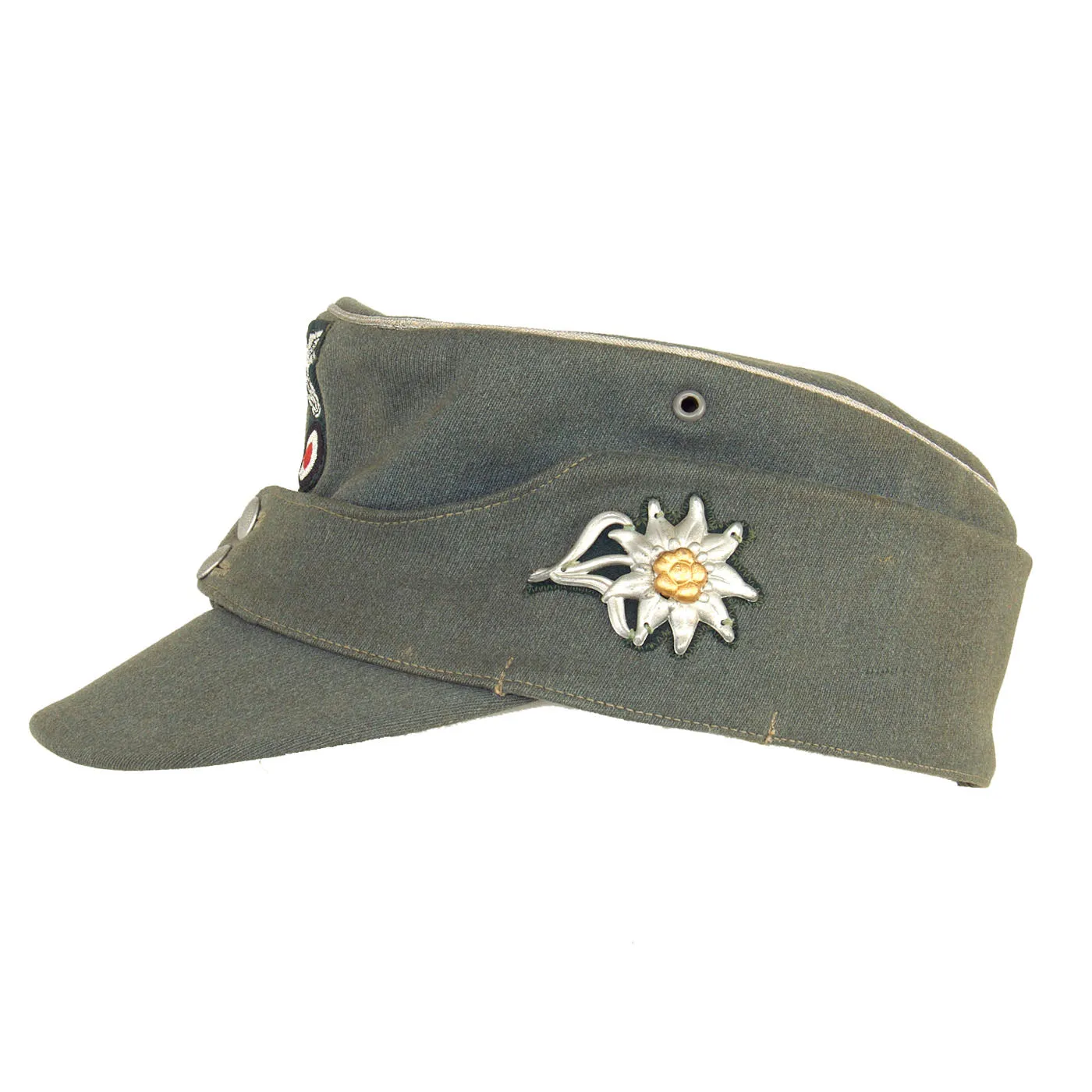 Original German WWII Gebirgsjäger Mountain Trooper Officer M43 Bergmütze Field Cap with Edelweiß Badge