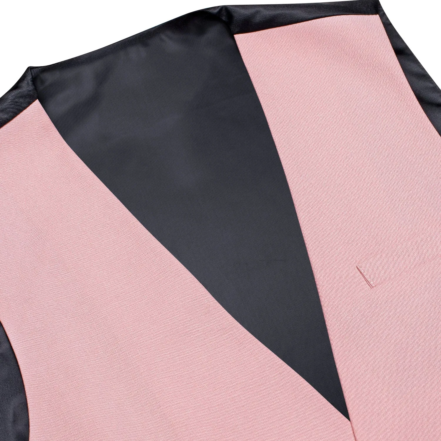 Pink Cotton Solid Splicing Jacquard Men's Vest