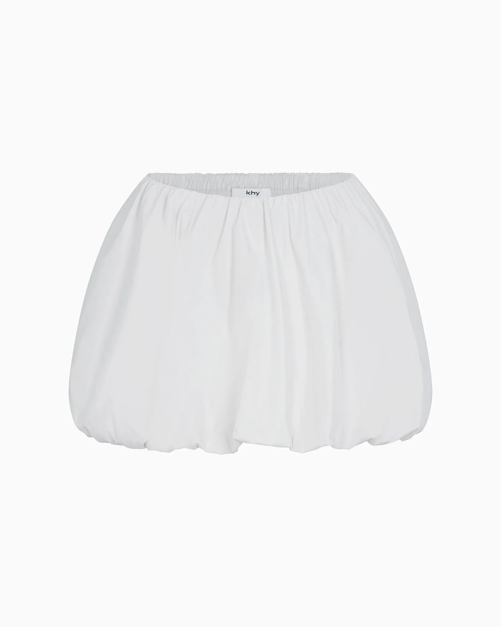 Poplin Bubble Mini Skirt | Light Grey