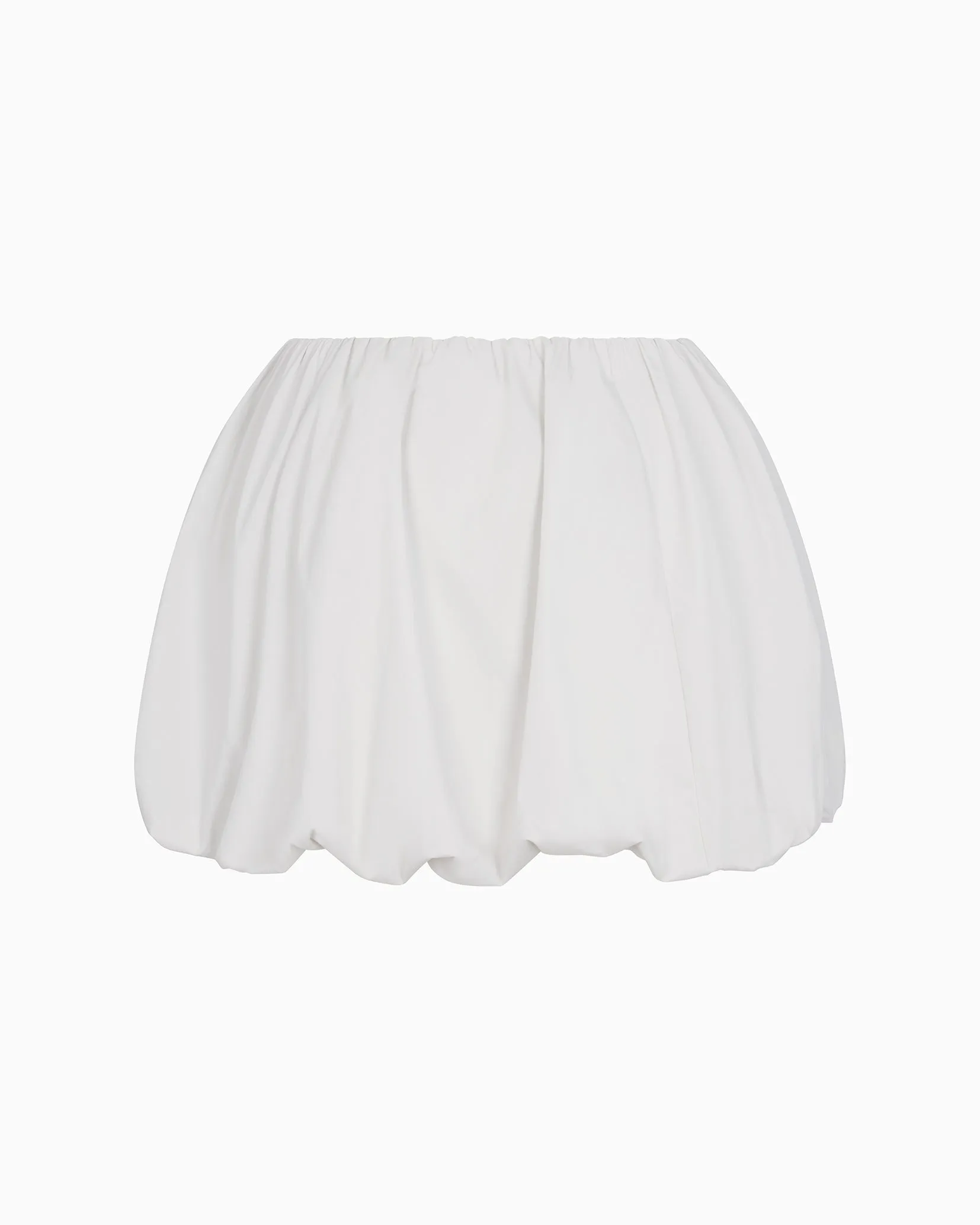 Poplin Bubble Mini Skirt | Light Grey